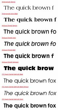 fonts