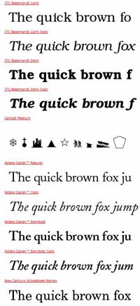 fonts